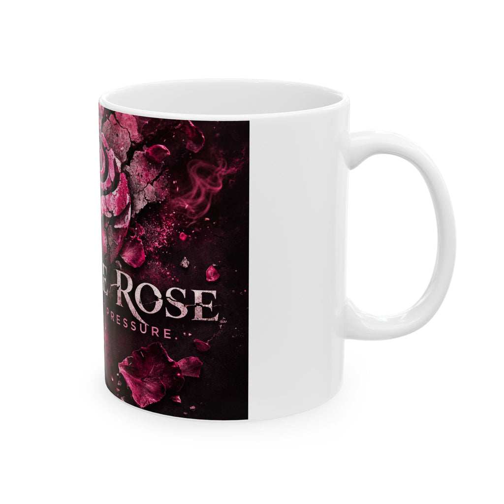 Concrete Rose | Gothic Pink Rose Coffee Cup