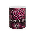 Concrete Rose | Gothic Pink Rose Coffee Cup