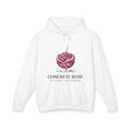 Concrete Rose | Pink Rose Lightweight Hooded Sweatshirt