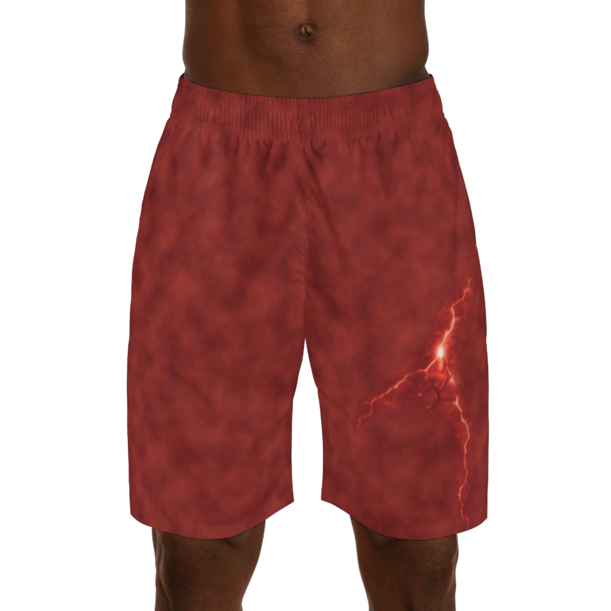 Concrete Rose | Crimson Men's Athletic Casual Shorts