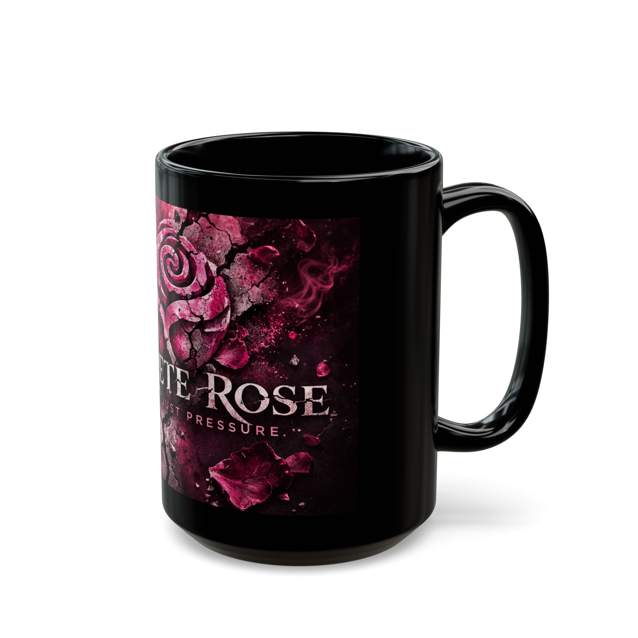 Concrete Rose | Pink Cracked Rose Design (11oz & 15oz)