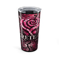 Concrete Rose | Pink Cracked Rose Insulated Tumbler 20oz