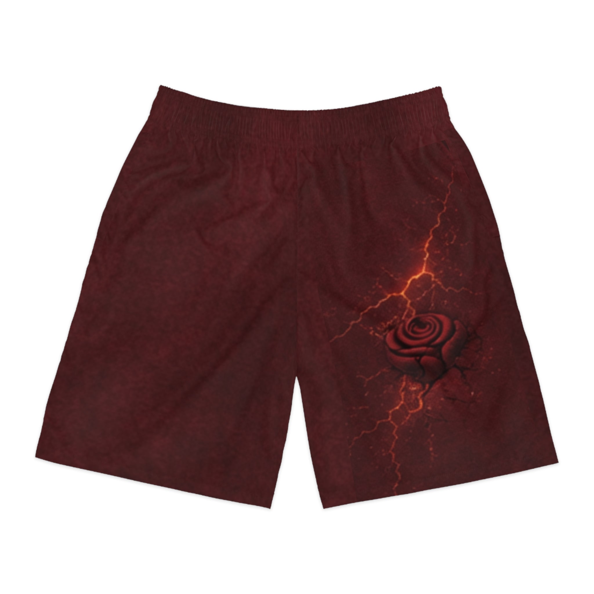 Concrete Rose | Crimson Storm Men's Shorts