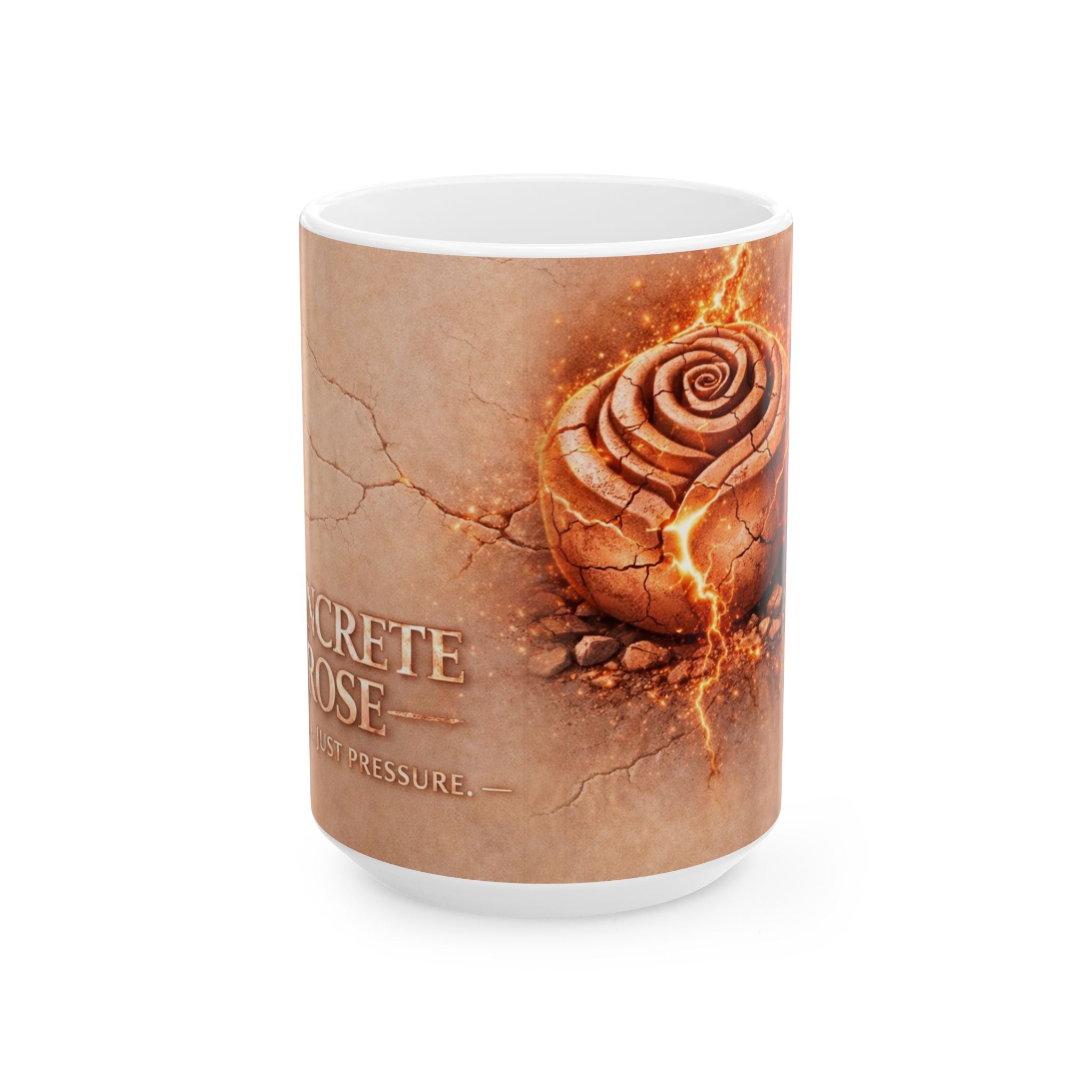 Concrete Rose | Rose Gold Ceramic Mug (11oz, 15oz)