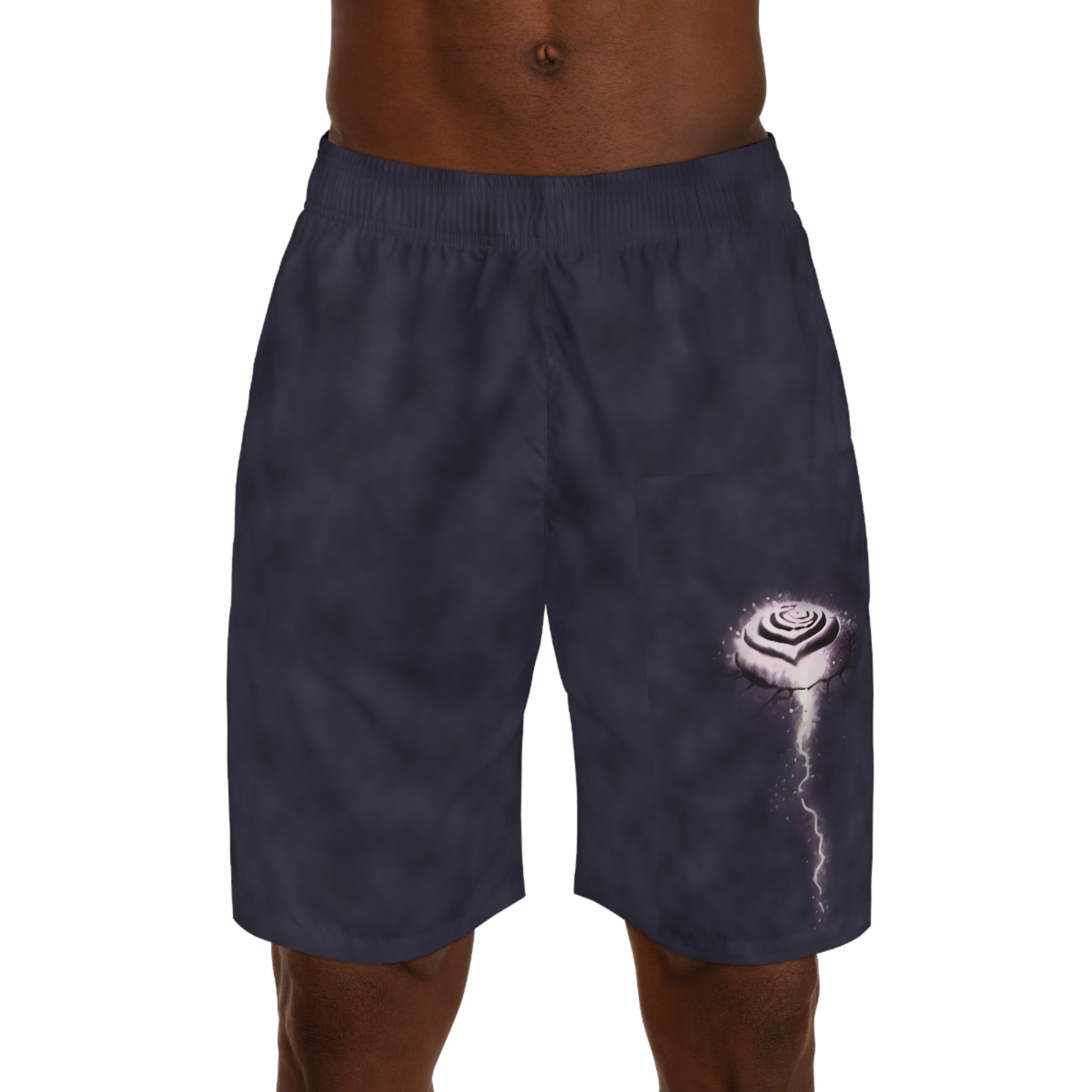Concrete Rose | Dark Storm Men’s Athletic Shorts