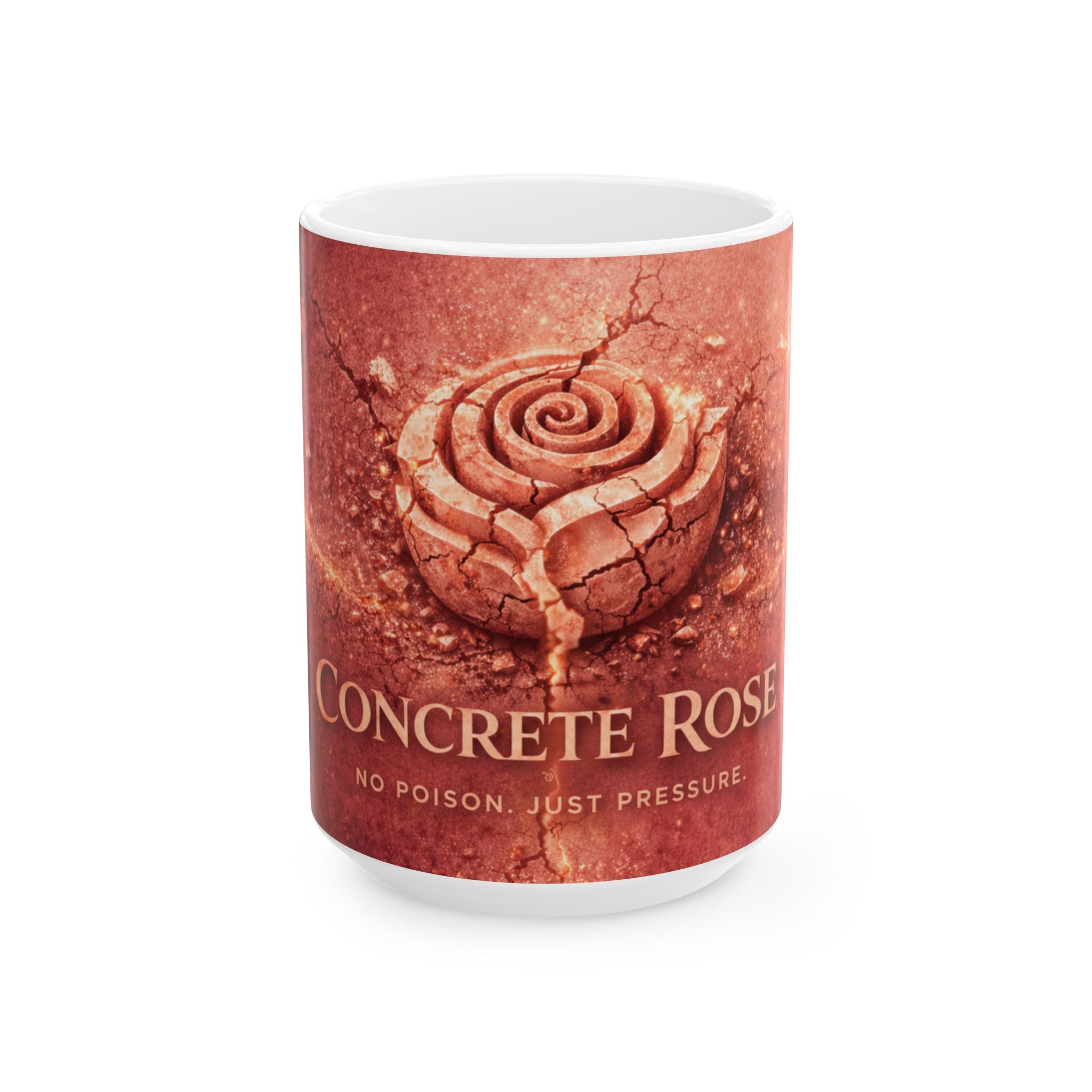Concrete Rose | Ceramic Inspirational Mug (11oz, 15oz)