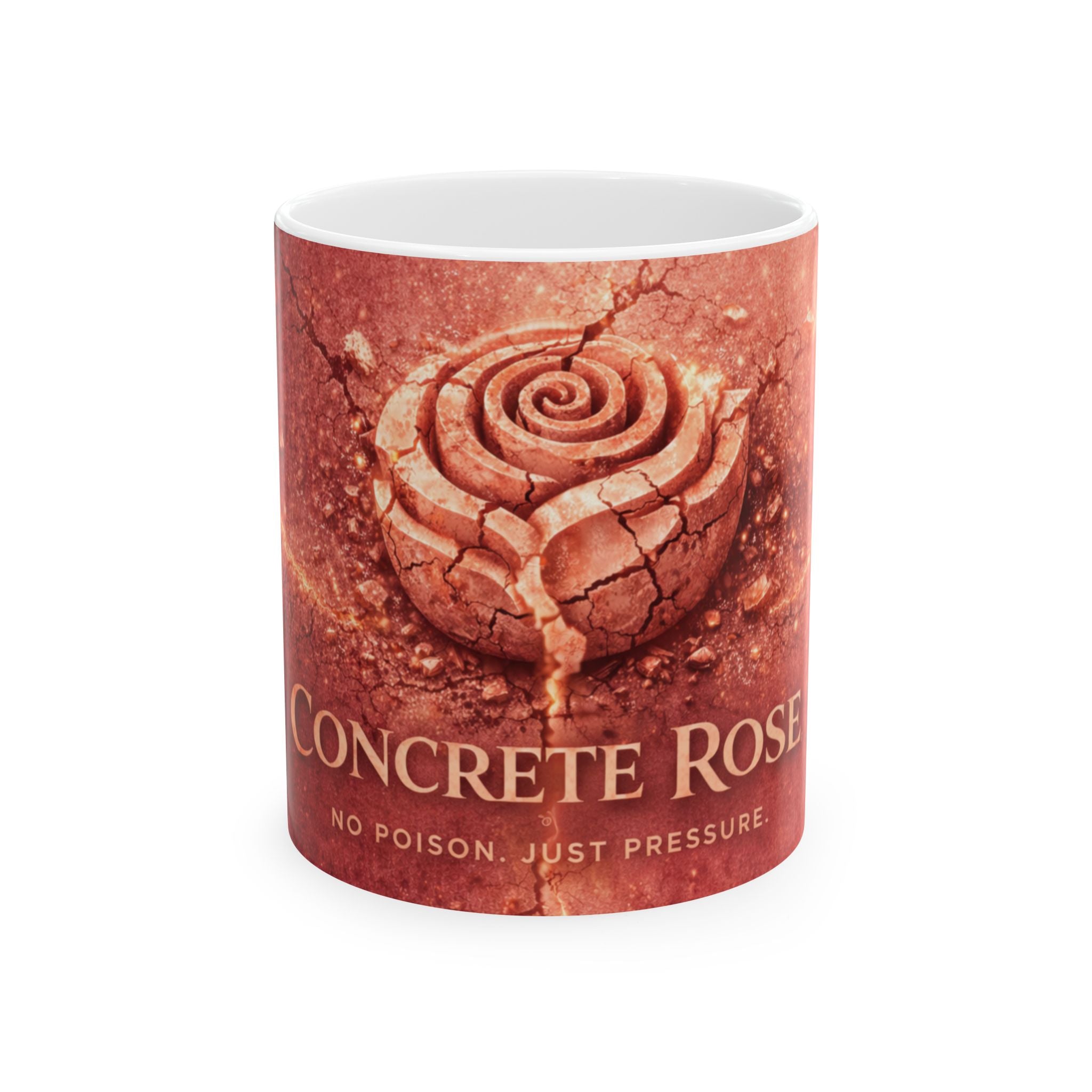 Concrete Rose | Ceramic Inspirational Mug (11oz, 15oz)