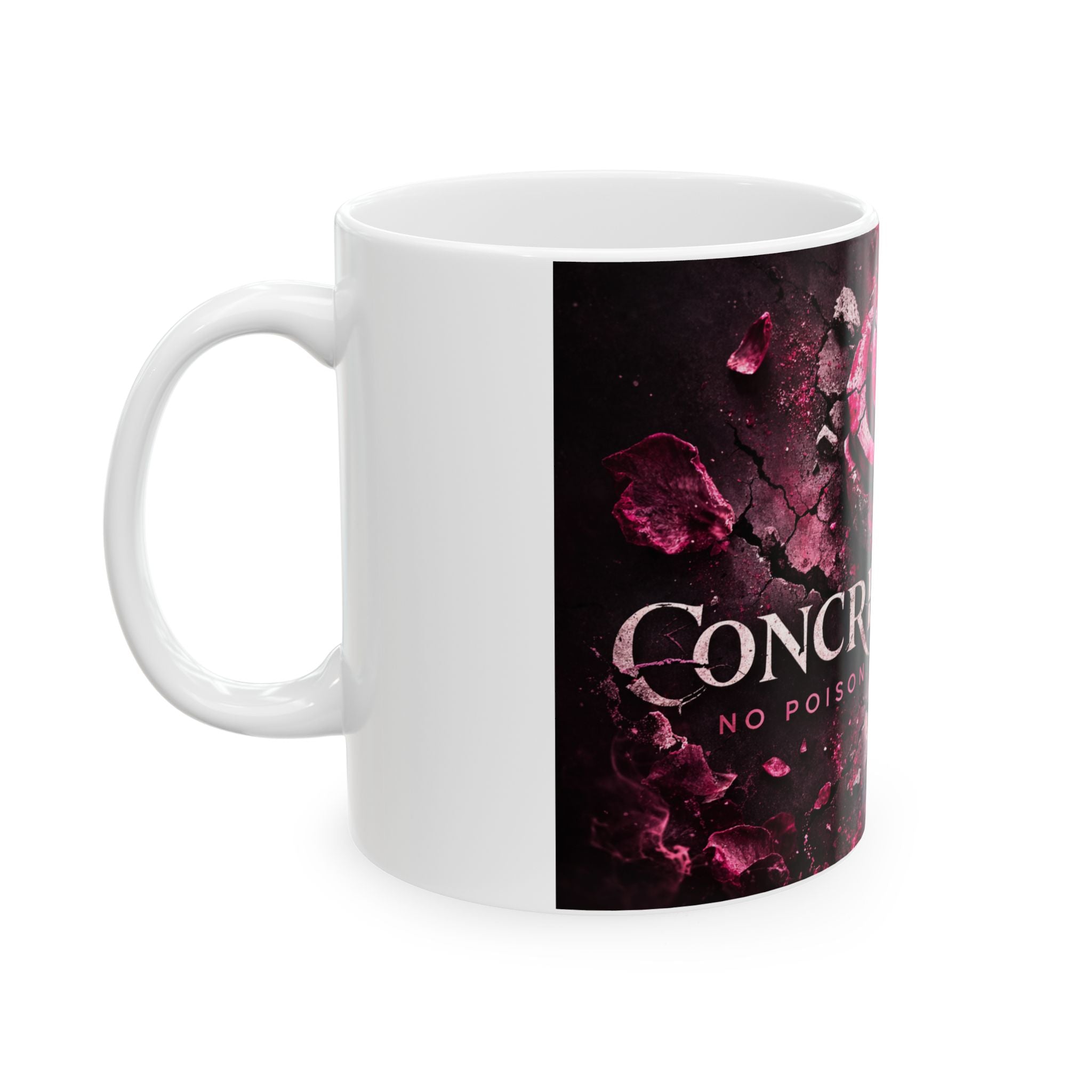 Concrete Rose | Gothic Pink Rose Coffee Cup