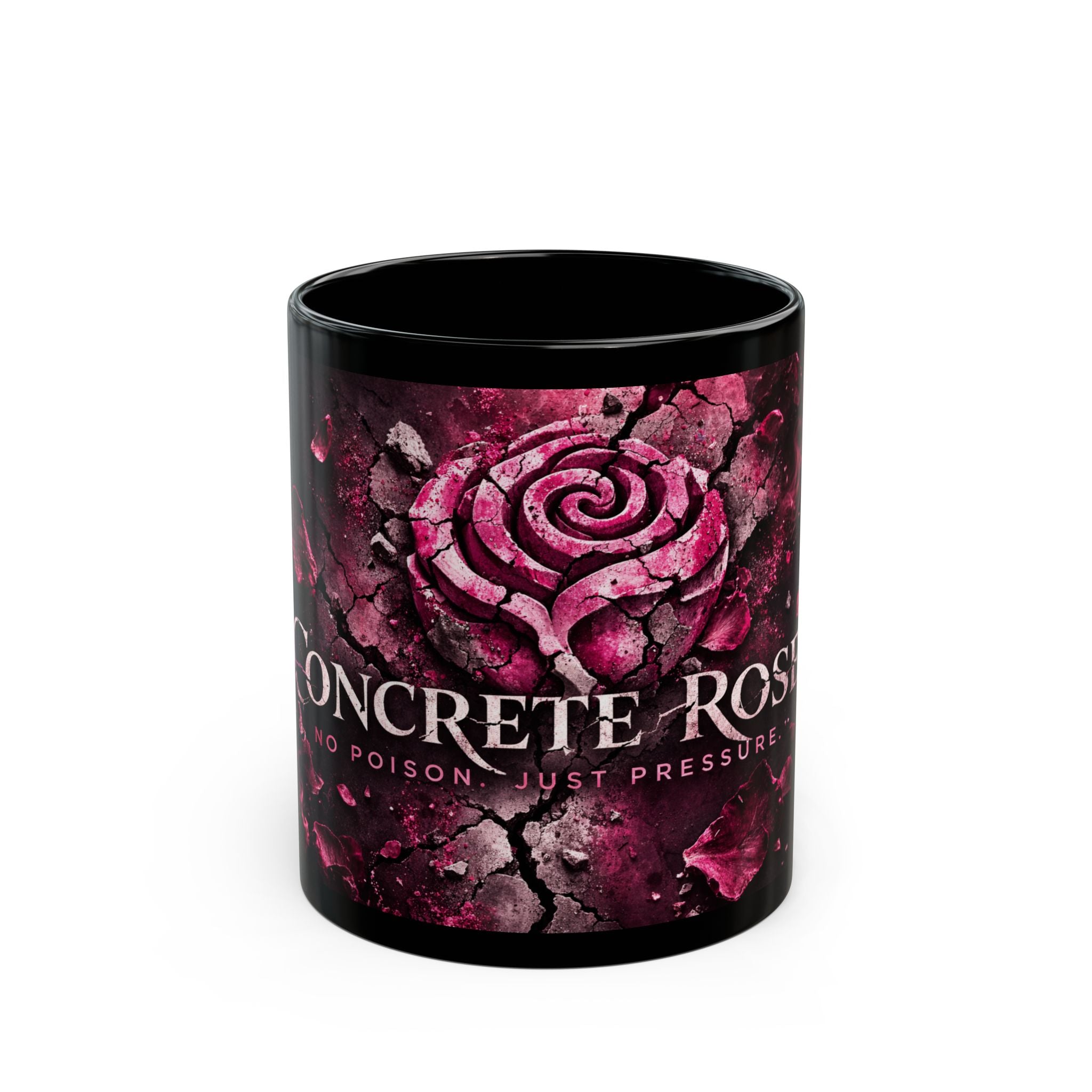 Concrete Rose | Pink Cracked Rose Design (11oz & 15oz)