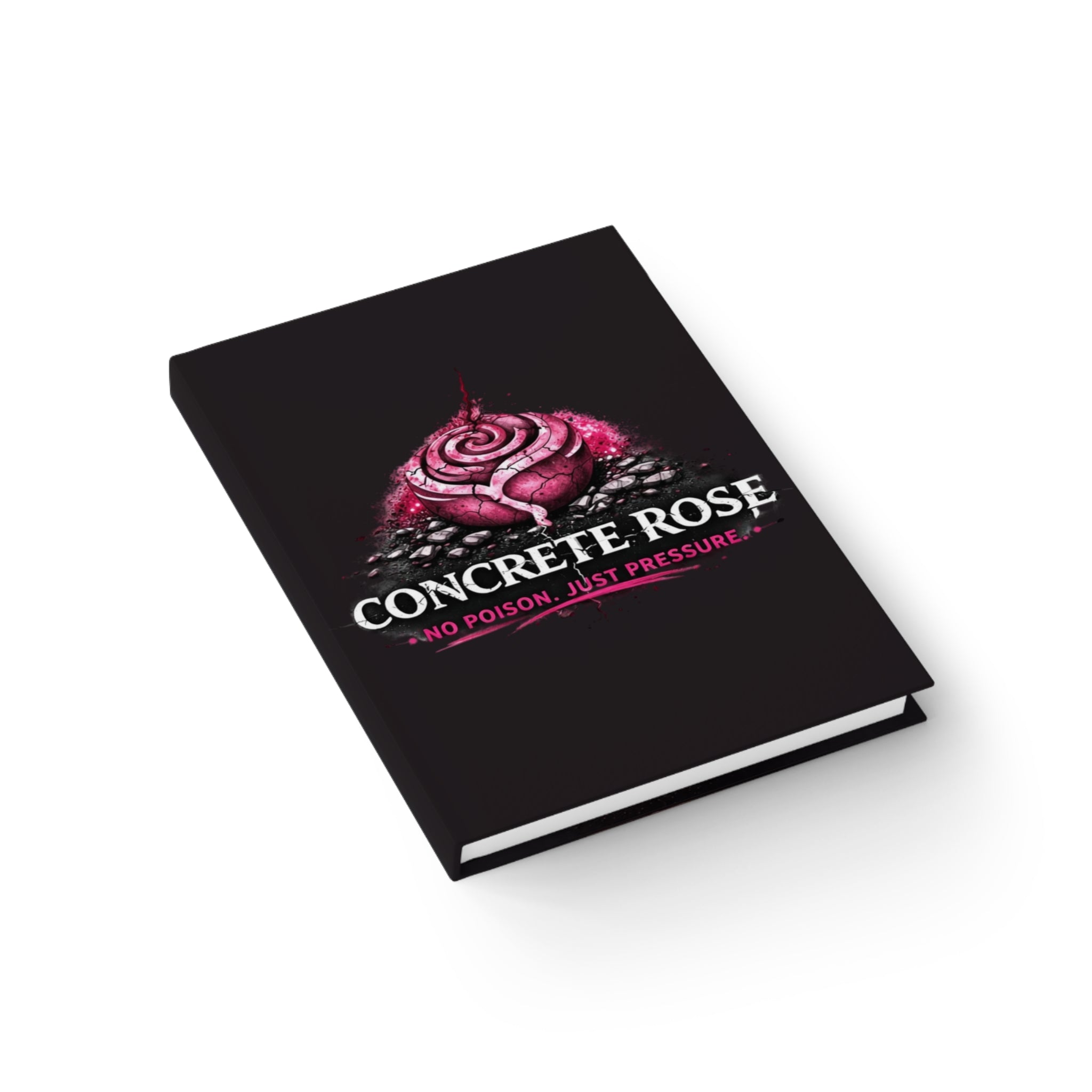 Concrete Rose | Pink Rose Hardcover Journal