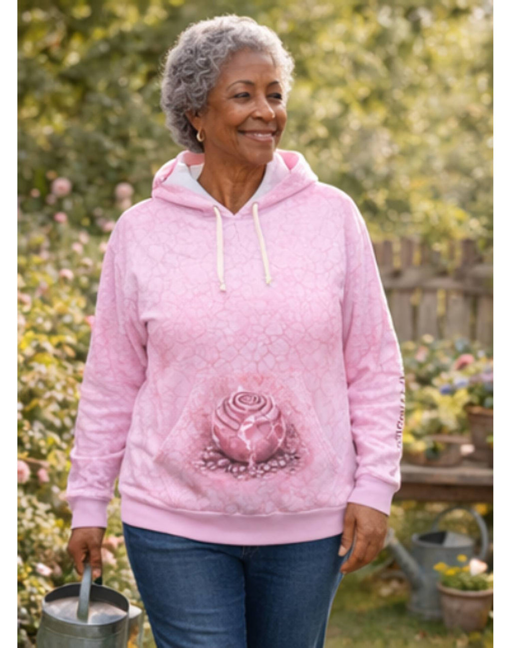Concrete Rose | Pink Edition Cracked Hoodie