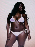 Concrete Rose | Pink Velvet Triangle Bikini