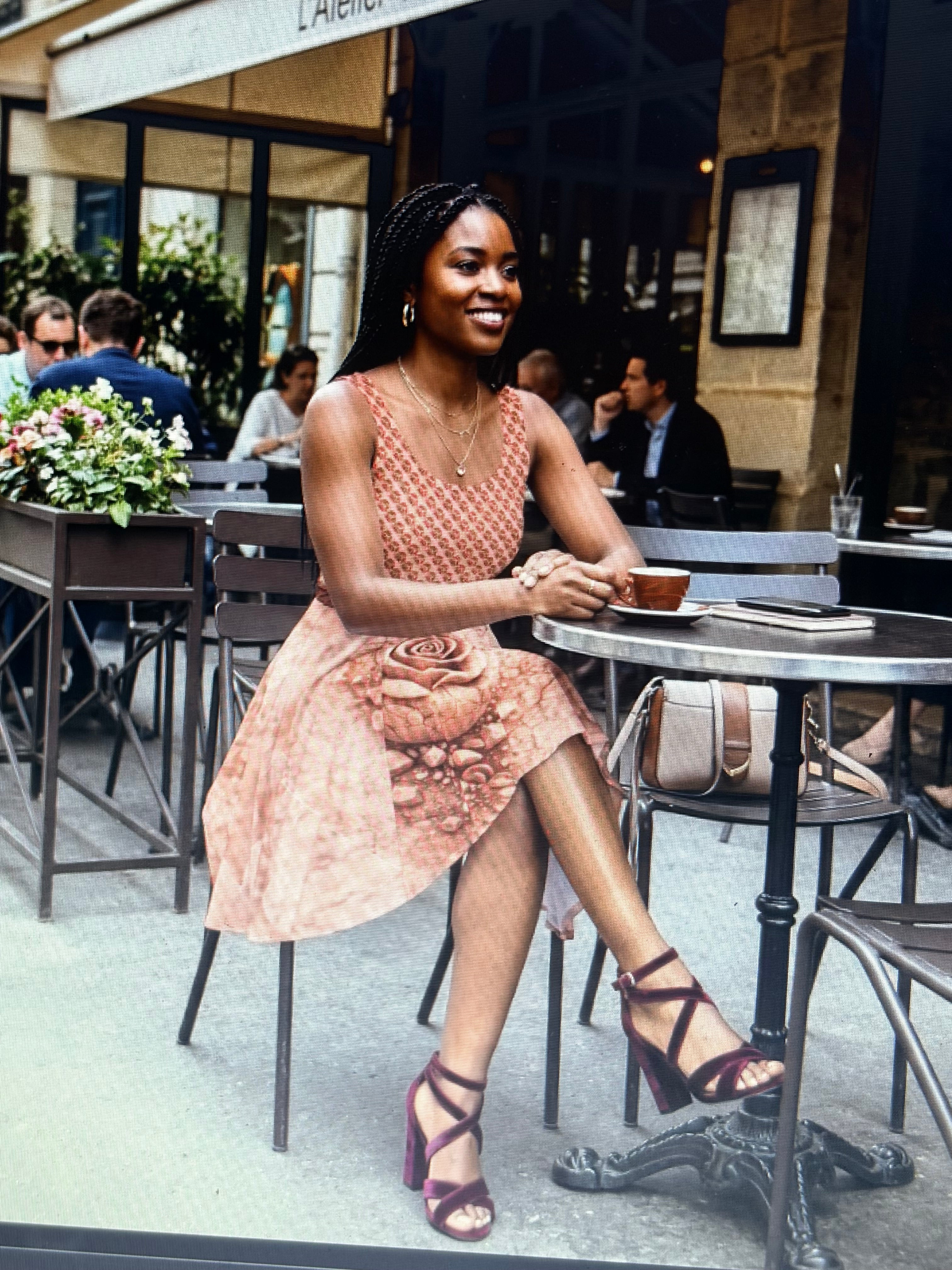 Concrete Rose | Rose Gold Vintage Floral Dress