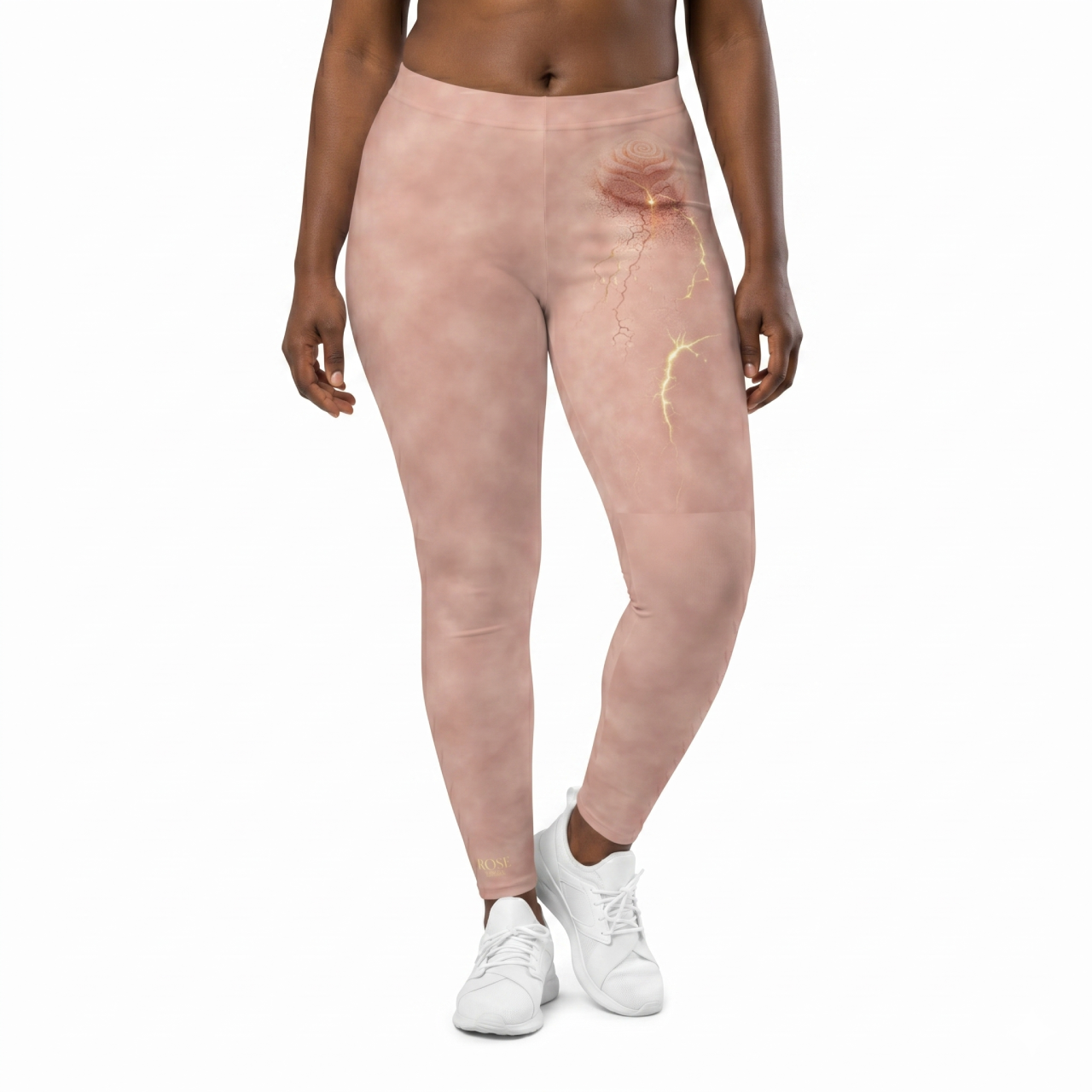 Concrete Rose | Blush Rose Gold Leggings