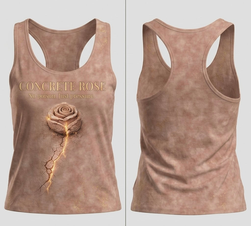Concrete Rose | Cracked Racerback Tank