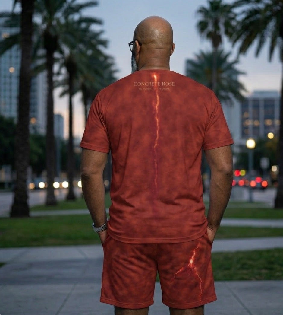 Concrete Rose | Crimson Men's  T-Shirt