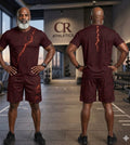 Concrete Rose | Bordeaux Men's Monogram T-Shirt