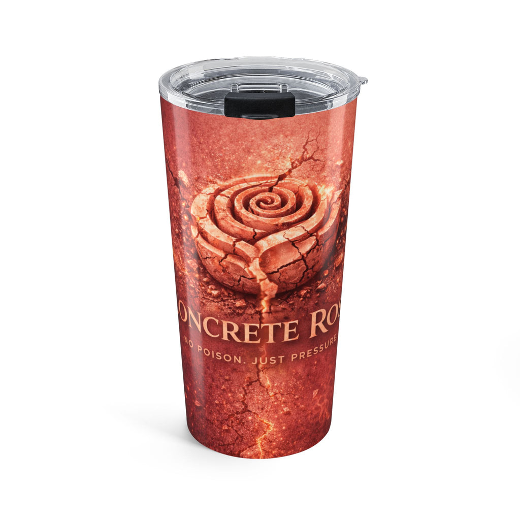 Concrete Rose | Rustic Red Floral Insulated Tumbler 20oz