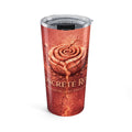 Concrete Rose | Rustic Red Floral Insulated Tumbler 20oz