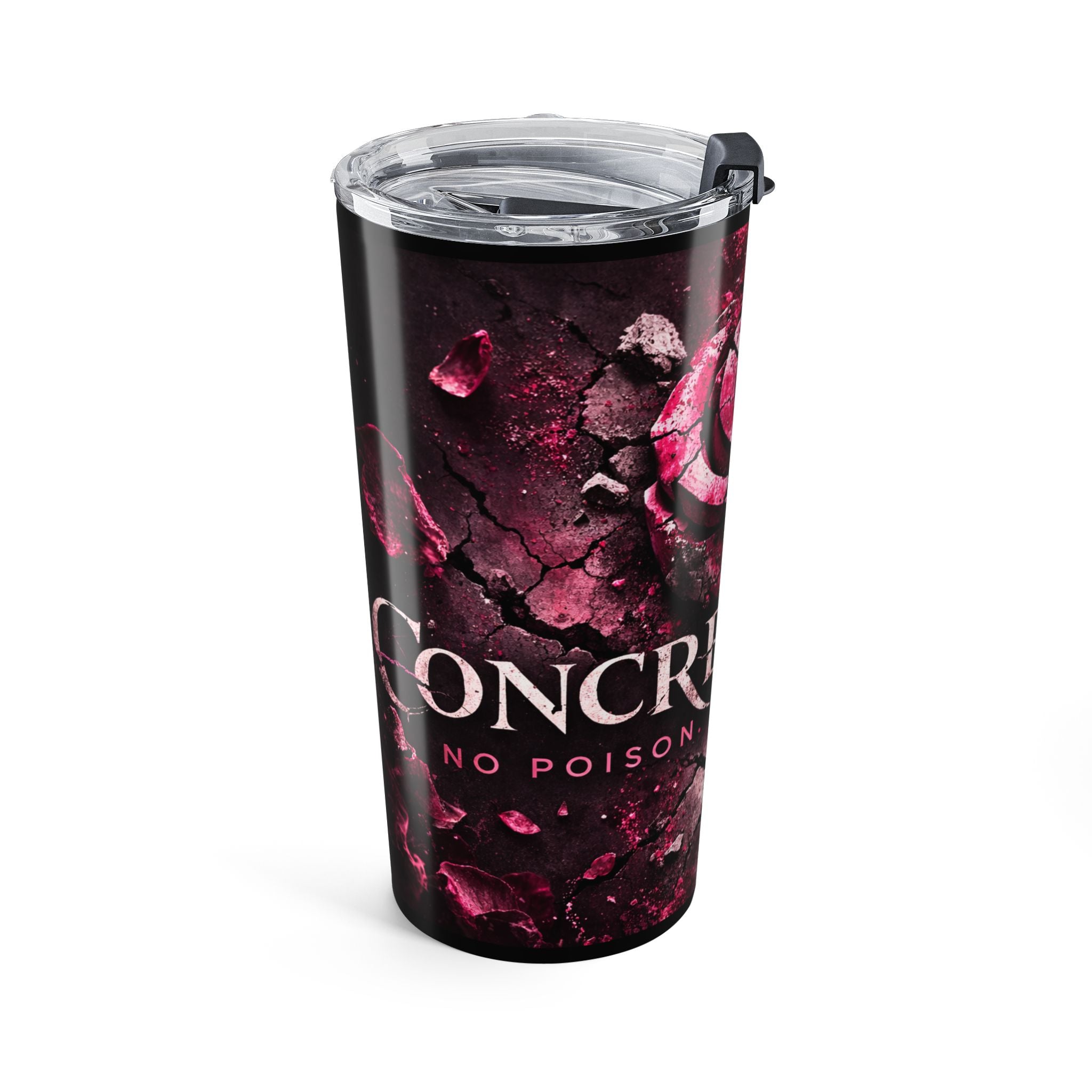 Concrete Rose | Pink Cracked Rose Insulated Tumbler 20oz