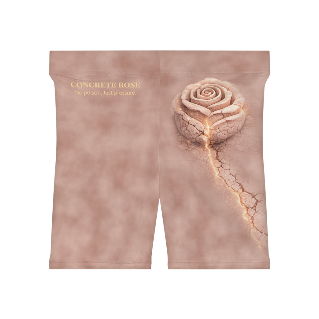 Concrete Rose | Cracked Rose Biker Shorts Limited Edition
