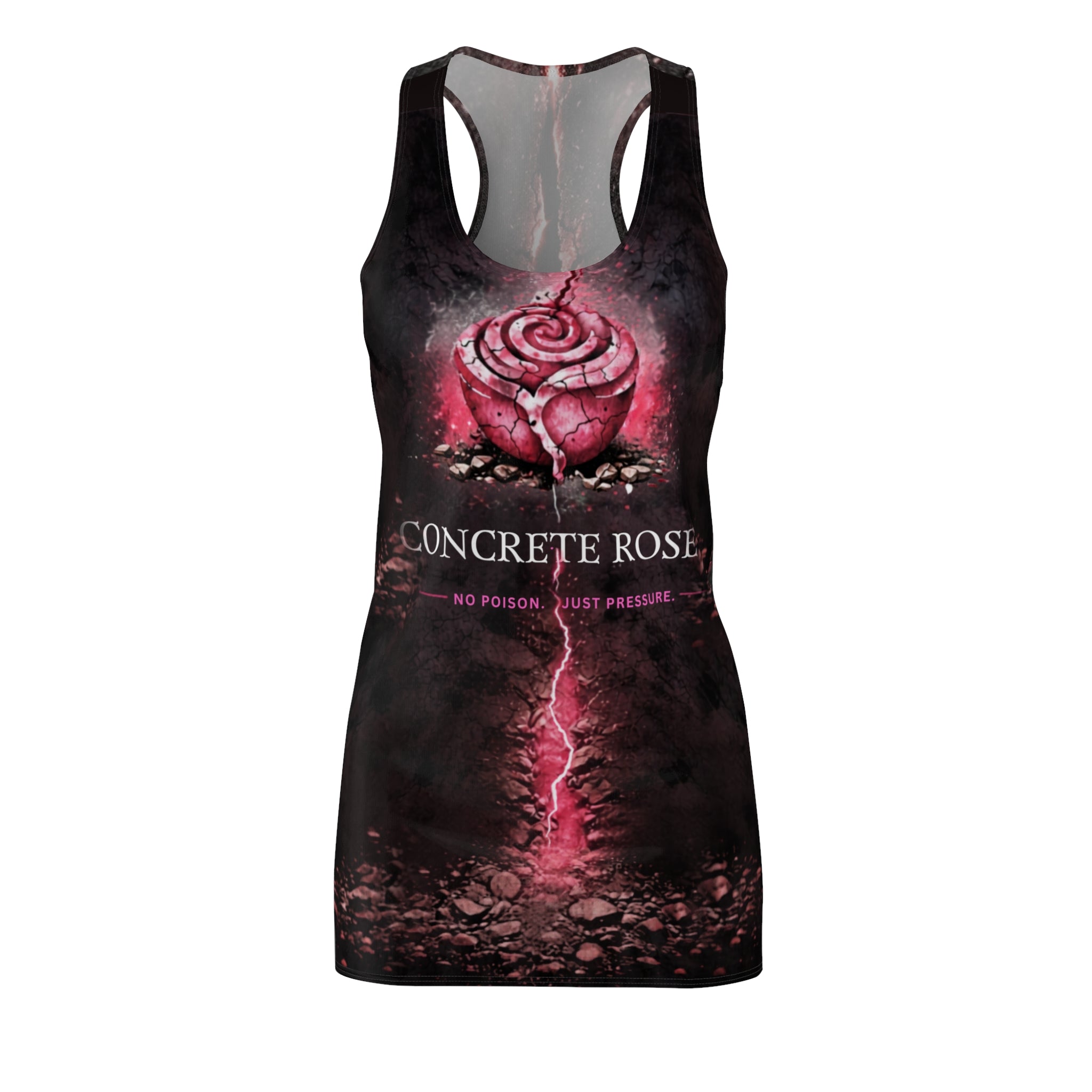 Concrete Rose | Pink Rose Racerback Dress