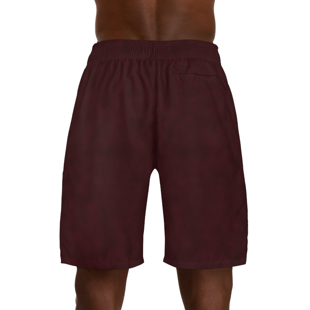 Concrete Rose | Bordeaux Men's Athletic Shorts