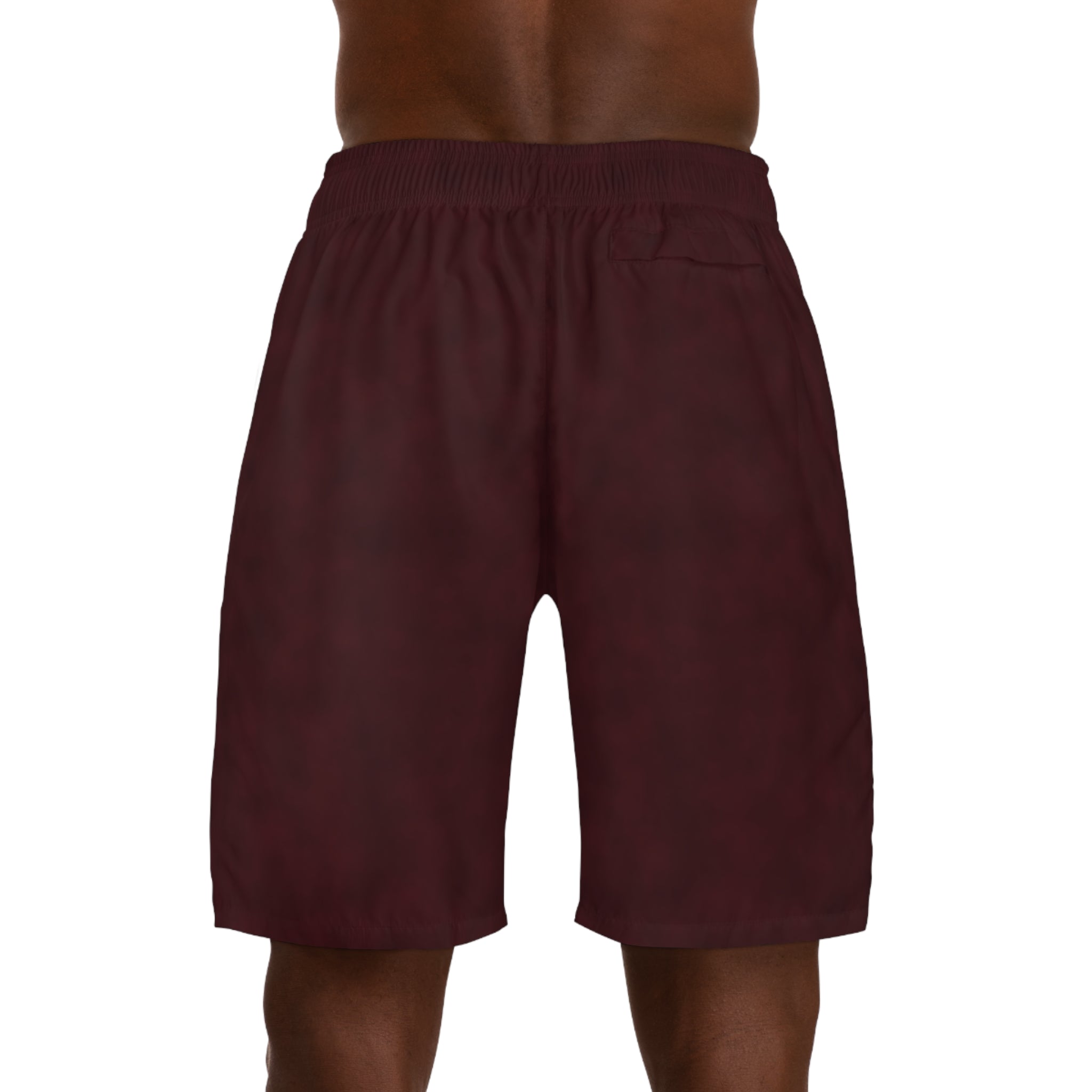Concrete Rose | Bordeaux Men's Athletic Shorts