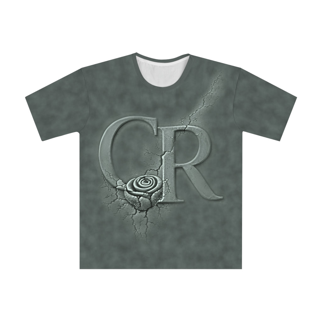 Concrete Rose | Cracked Concrete Men's Monogram T-Shirt