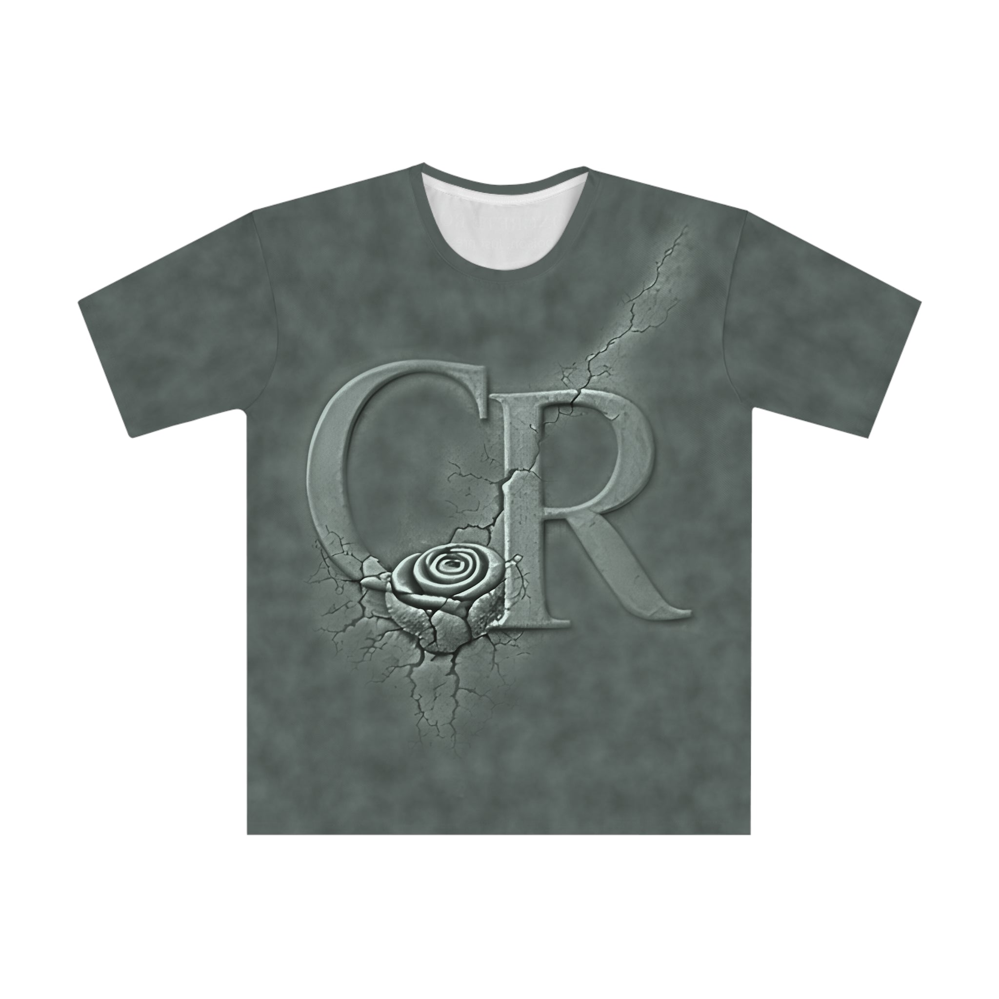 Concrete Rose | Cracked Concrete Men's Monogram T-Shirt