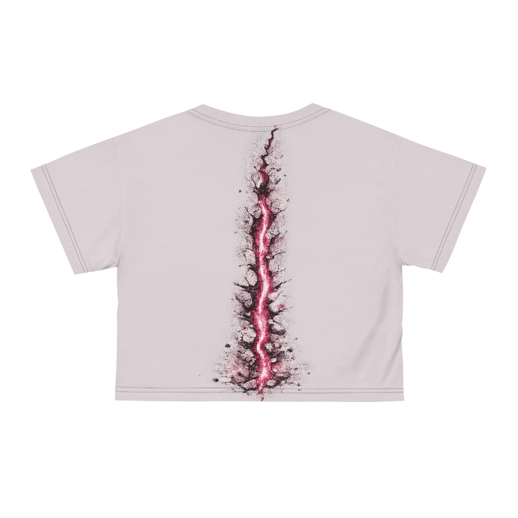 Concrete Rose | Pink Rose Crop Tee